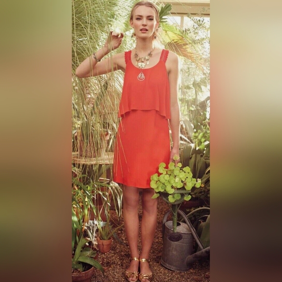 Maeve Tisana Coral Dress Size 0 - Picture 2 of 8